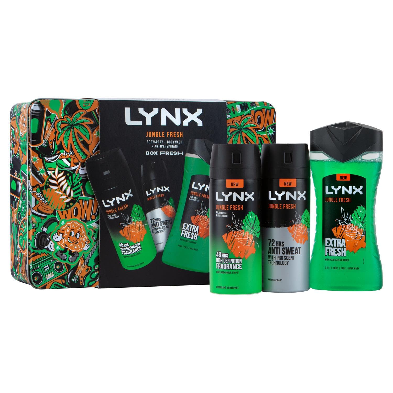 Lynx BOX FRESH Jungle Fresh 3in1 Bodywash 225 ml - Image 2