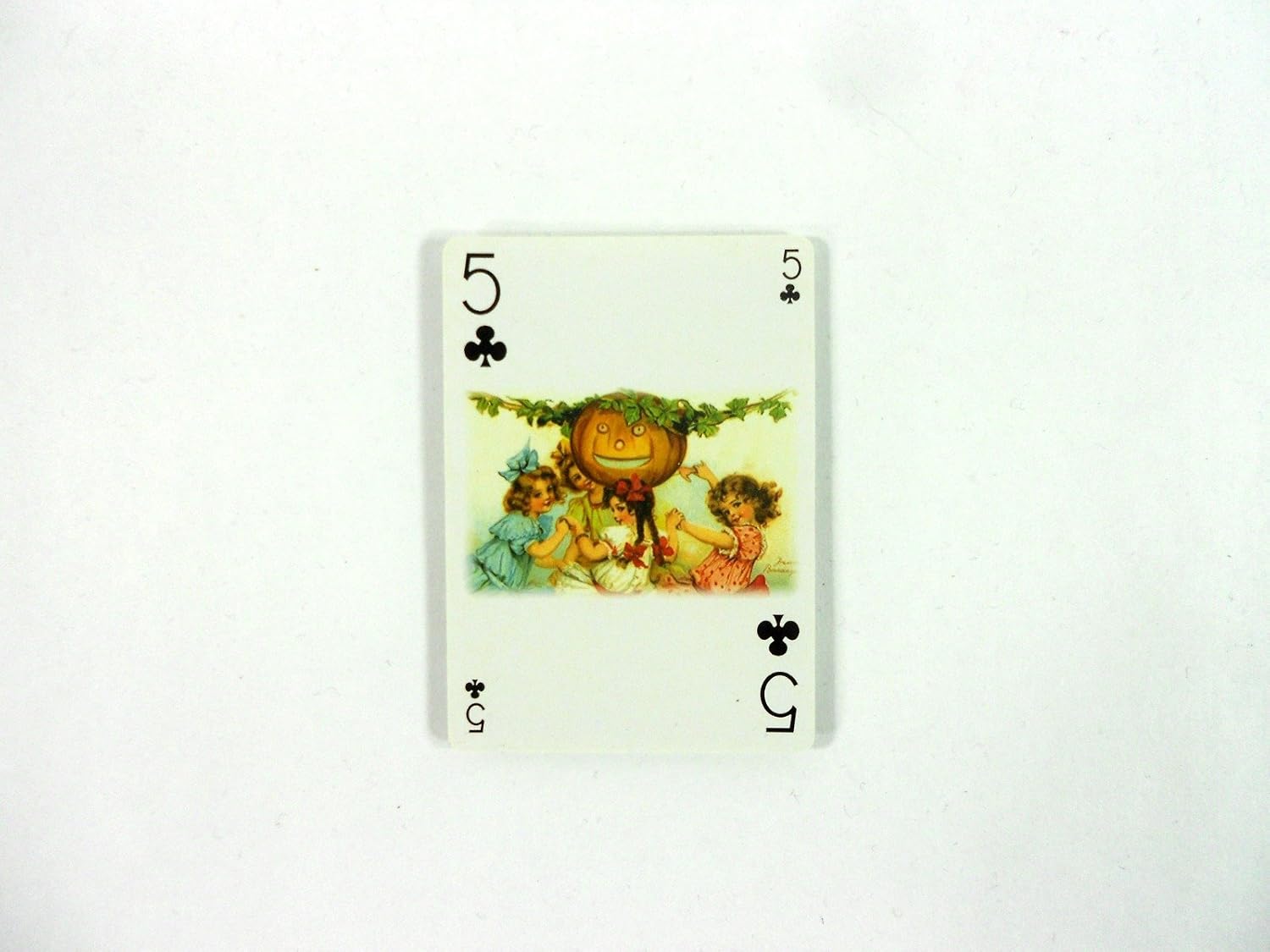 Vintage Pumpkin Playing Cards Featuring Old-Fashioned Art