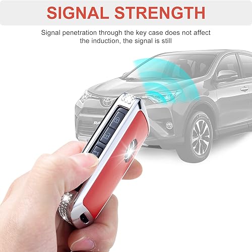 Miniatura 5 de SHANGHONG Funda compatible con Mazda para llavero con llavero de cuero de cristal de protección de 360 grados para Mazda 3, 6, 8, Miata MX-5, CX-3,