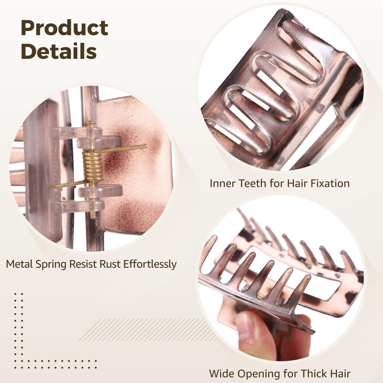 64 pinzas para el cabello a granel para mujer, pinzas rectangulares de 8,5 cm, colores surtidos, mate y brillante, para mujeres y jóvenes