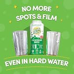 Lemi Shine Booster Natural Lemon Lave-vaisselle Détergent Additif Détachant de l'eau dure pour les vaisselles et les articles en verre 24oz - 2 Enlever les taches d'eau dure - Nettoyant d'acide citrique à usages multiples