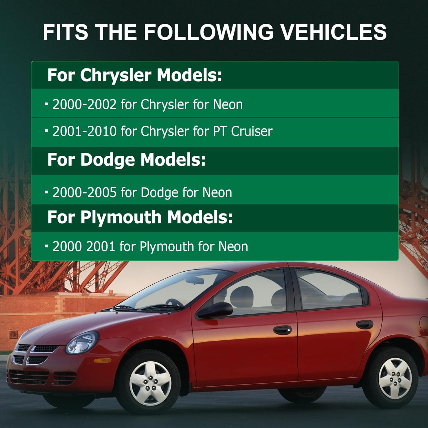 SCITOO Engine Motor Mount Compatible with 2000-2002 for Chrysler for Neon 2000-2005 for Dodge for Neon 2000-2001 for Plymouth for Neon,OE A2949 A2948 A2947