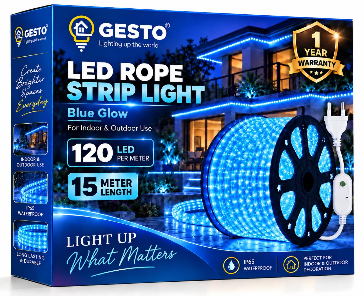Gesto RGB LED Strip Lights - 15m Multicolor, 8 Modes -26