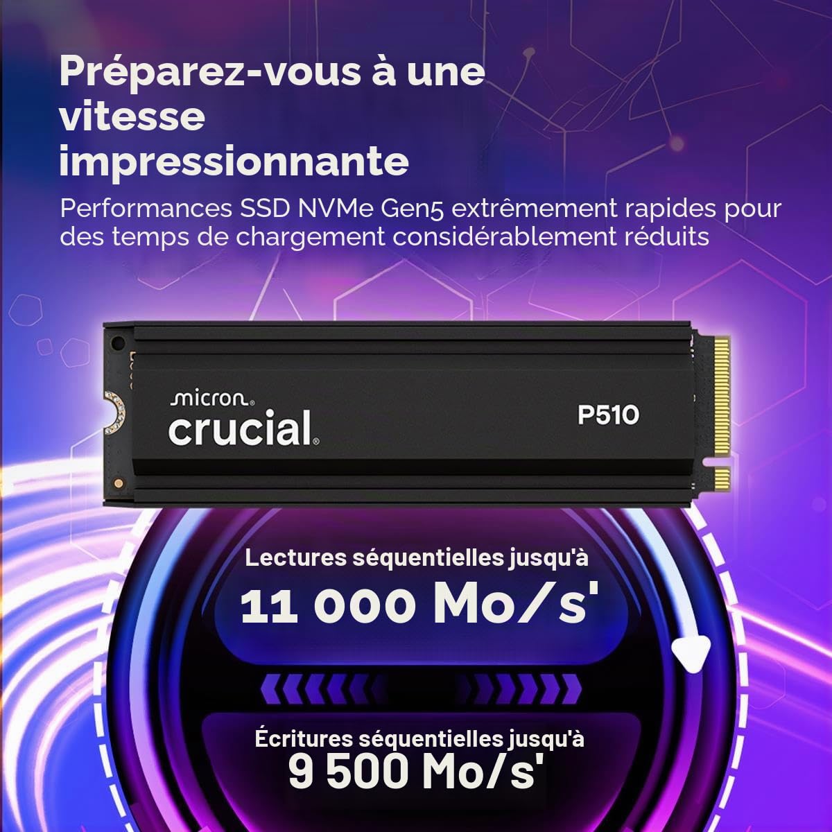 Crucial P510 - Ssd - 2 Tb - Intern - M.2 2280 - Pci Express 5.0 X4 (nvme) (ct2000p510ssd5)