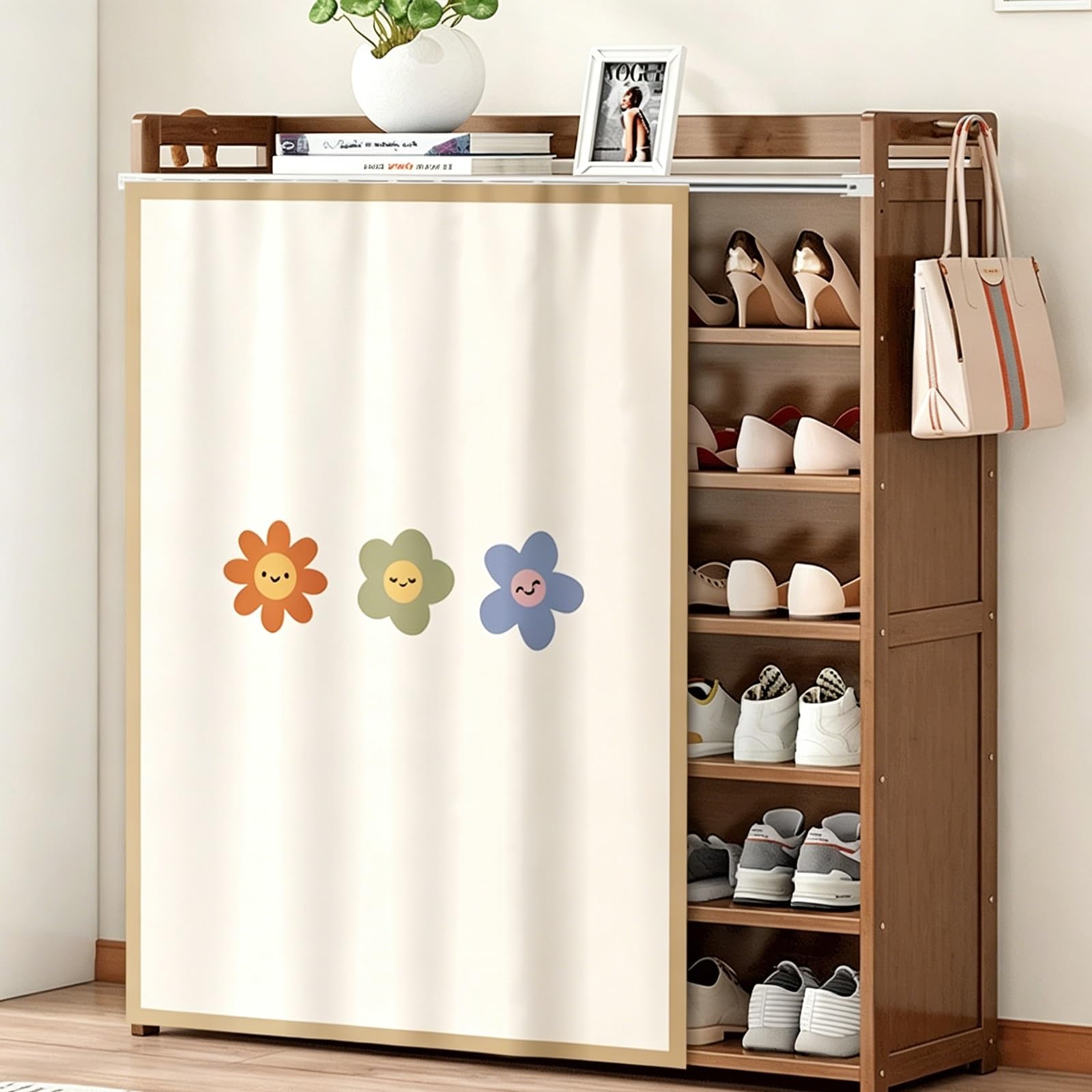 Rideau d'intimité pour étagère de cuisine et buffet bas 40x70