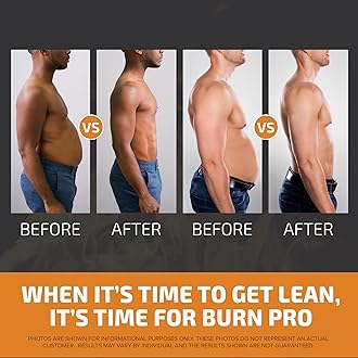 Burn Pro 7-in-1 Thermogenic Metabolism Booster | Weight Management Support Supplement with Appetite & Energy Support | Bloating Relief, Targeted Belly Toning & Keto Inducing | Slim, Trim & Tone | 60ct
