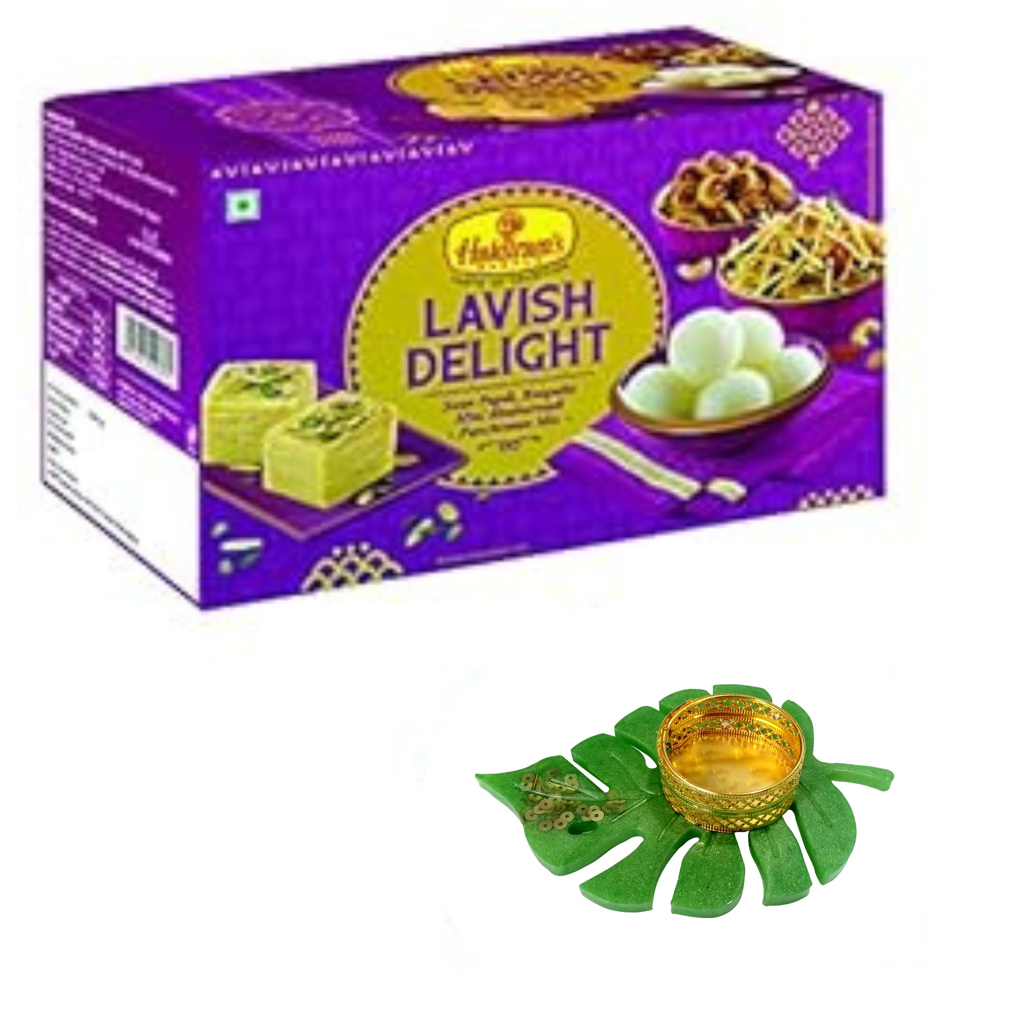 Haldirams Nagpur Lavish Delight Diwali Gift Box with Leaf Medium Diya + Free Diwali Greeting (B09JP681RY) Amazon Price History, Amazon Price Tracker