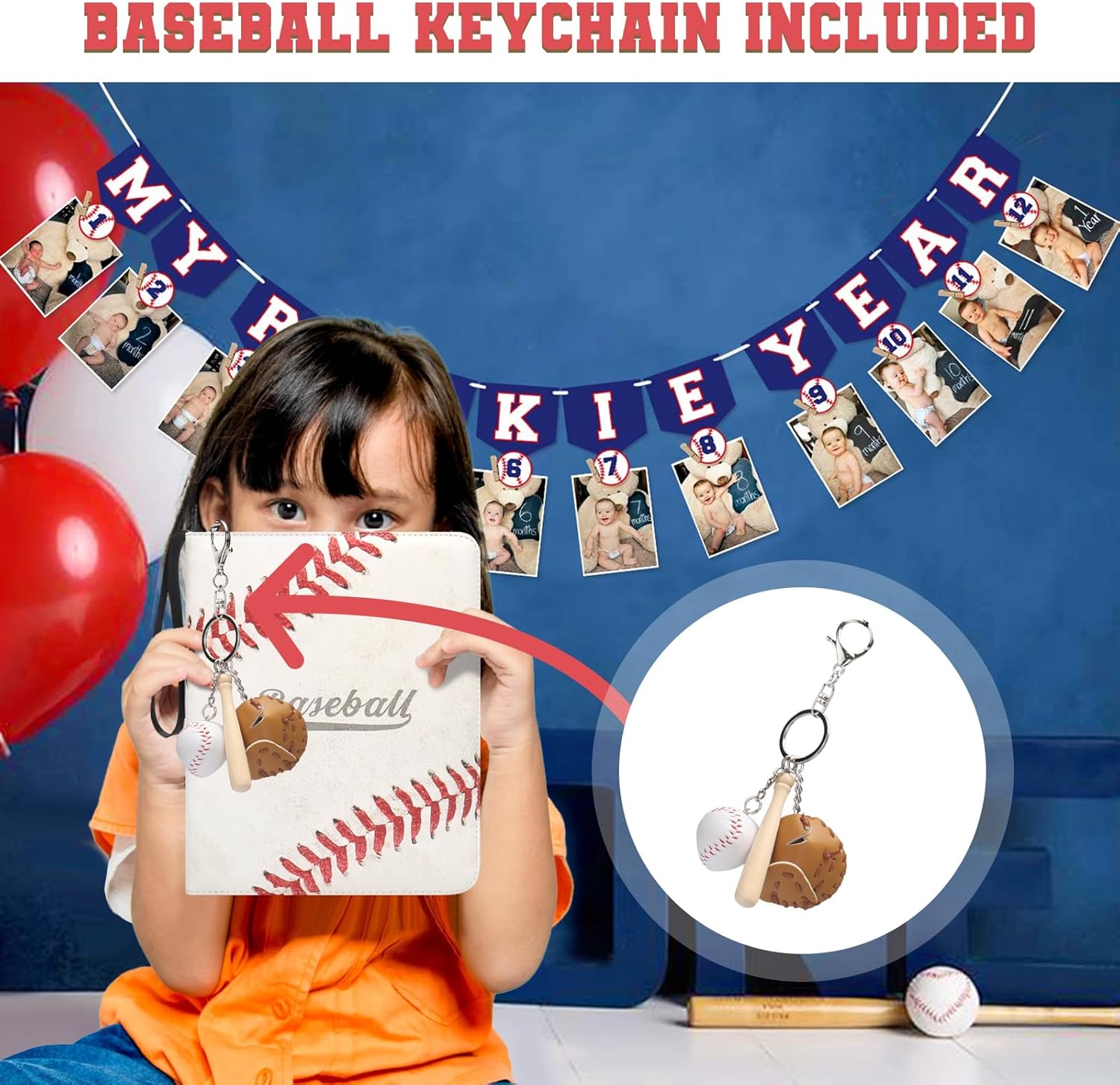 Baseball Card Binder 400 Pockets, HYMENEX Trading Card Binder 4 Pockets with Keychain and 50 Removable Sheets for Trading/Sports/Game Cards Organized