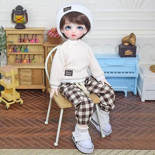 Miniatura 3 de Muñecas BJD articuladas de bola de 16, lindas niñasniños de moda, juguetes de bricolaje, conjunto completo con ropa, vestidos, zapatos, peluca,