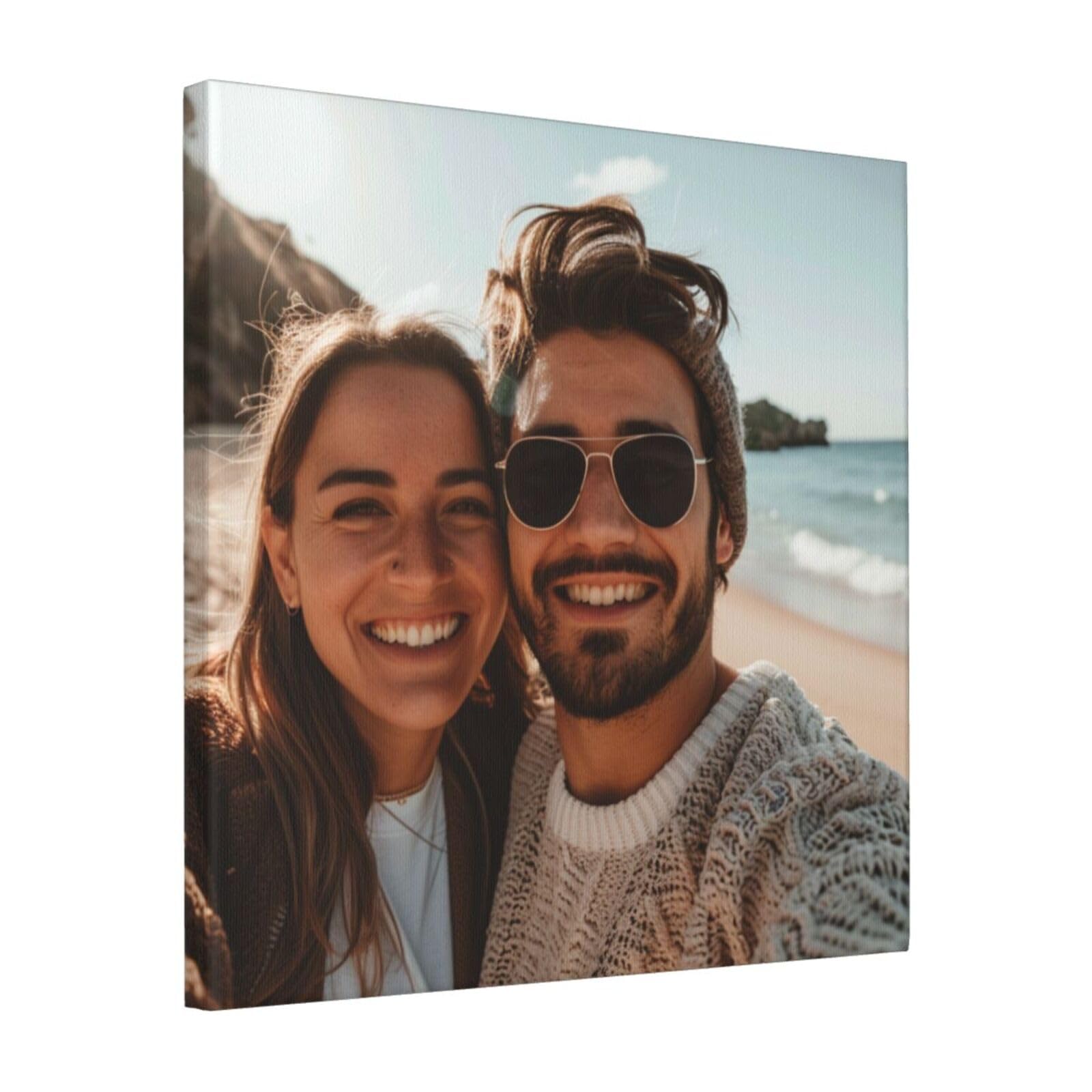 Canvas Prints with Your Photos, Canvas Wall art for Living Room, Personalized Canvas Pictures for Mom/Men/Women, Framed, 16×16inch