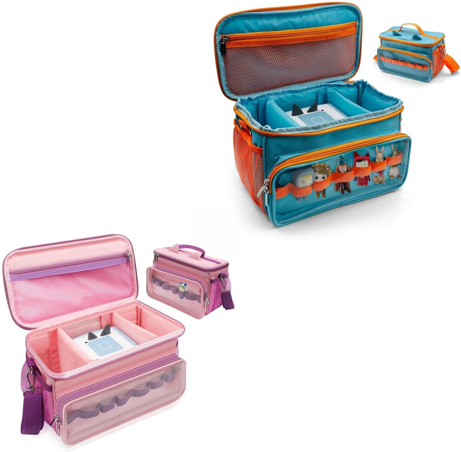 Sun3drucker Carrying Bag for Toniebox Starter Set - Carrying Case for Toniebox, Tonie Figures,Headphones and Charging Station, Portable Storage Bag with Shoulder Strap and Handle Bar