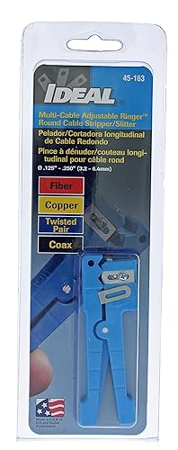 Miniatura 7 de IDEAL Industries, Inc. 45-163 Ringer - Pelacables de hoja ajustable, herramienta de pelado de cables para cable de 18 pulgadas - 732 pulgadas,