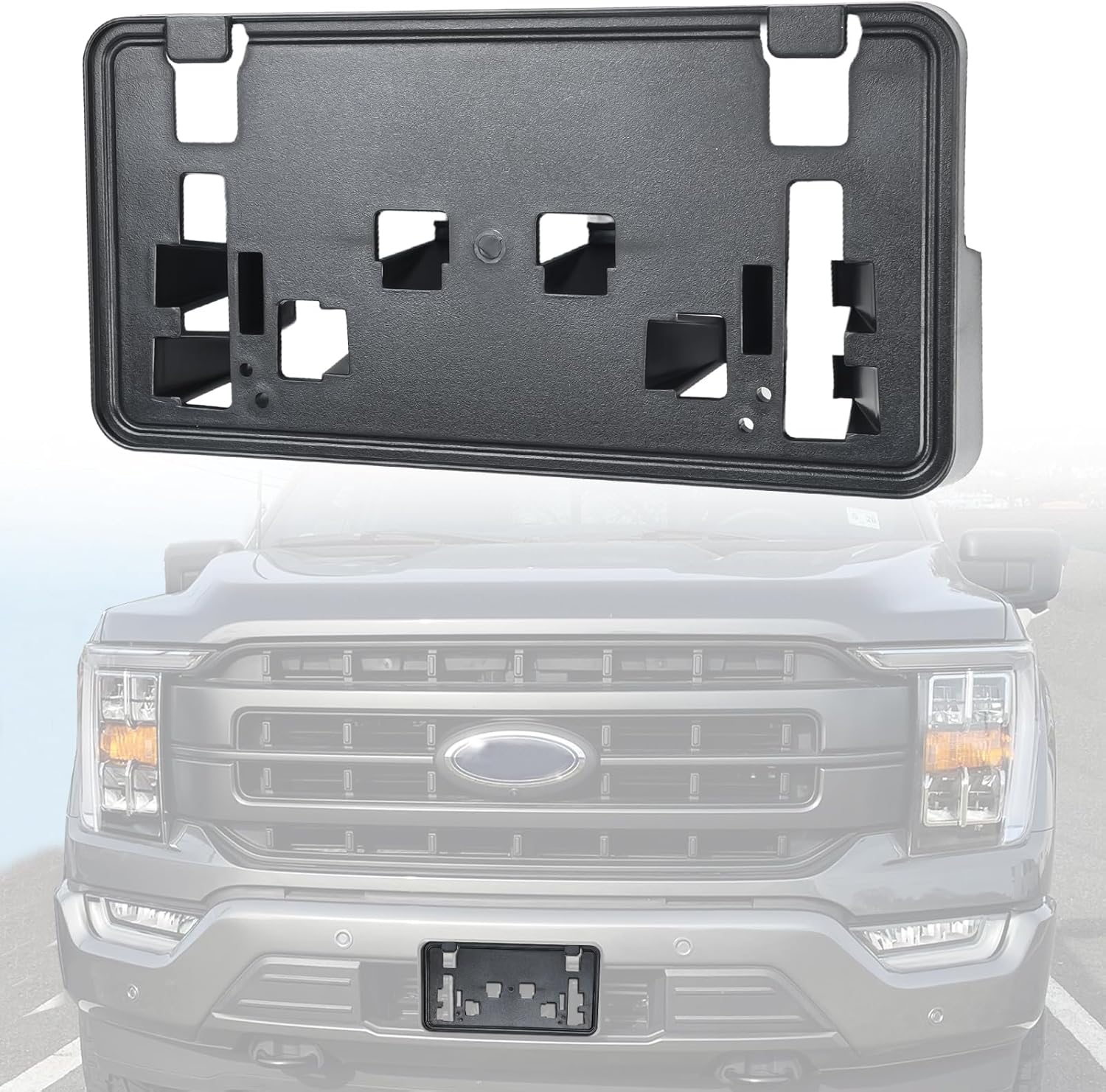 Compatible for Front License Plate Frame Bracket Holder 2021 2022 2023 Ford F150 2.7L, 3.0L, 3.5L V6 ML3Z-17A385-BB
