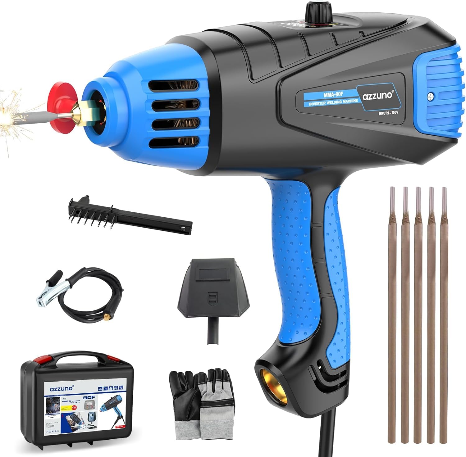 Amazon | MMA90R-JP-1 AZZUNO 溶接機 100V アーク溶接機 130A 