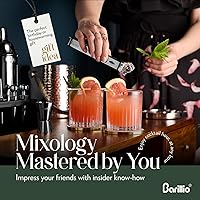 Vista 5 de Barillio Black Bartender Kit - Stainless-Steel Cocktail Shaker Set w/Black Bamboo Stand - Mixology Bar Tools w/Drink Shaker, Mixer and Muddler for
