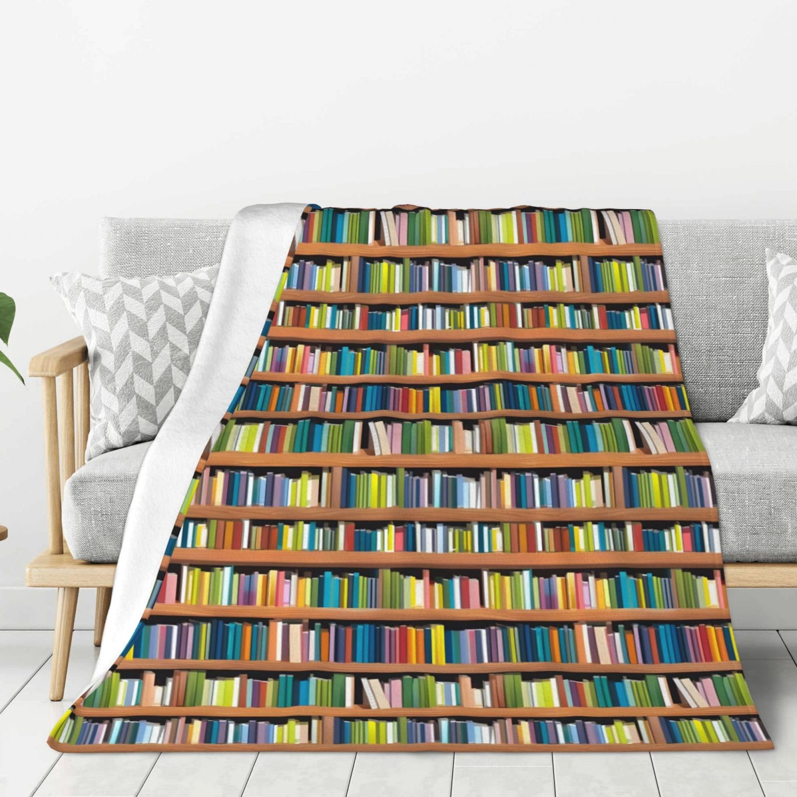 Grande couverture douce style bibliothèque pour éliminer le froid du lit