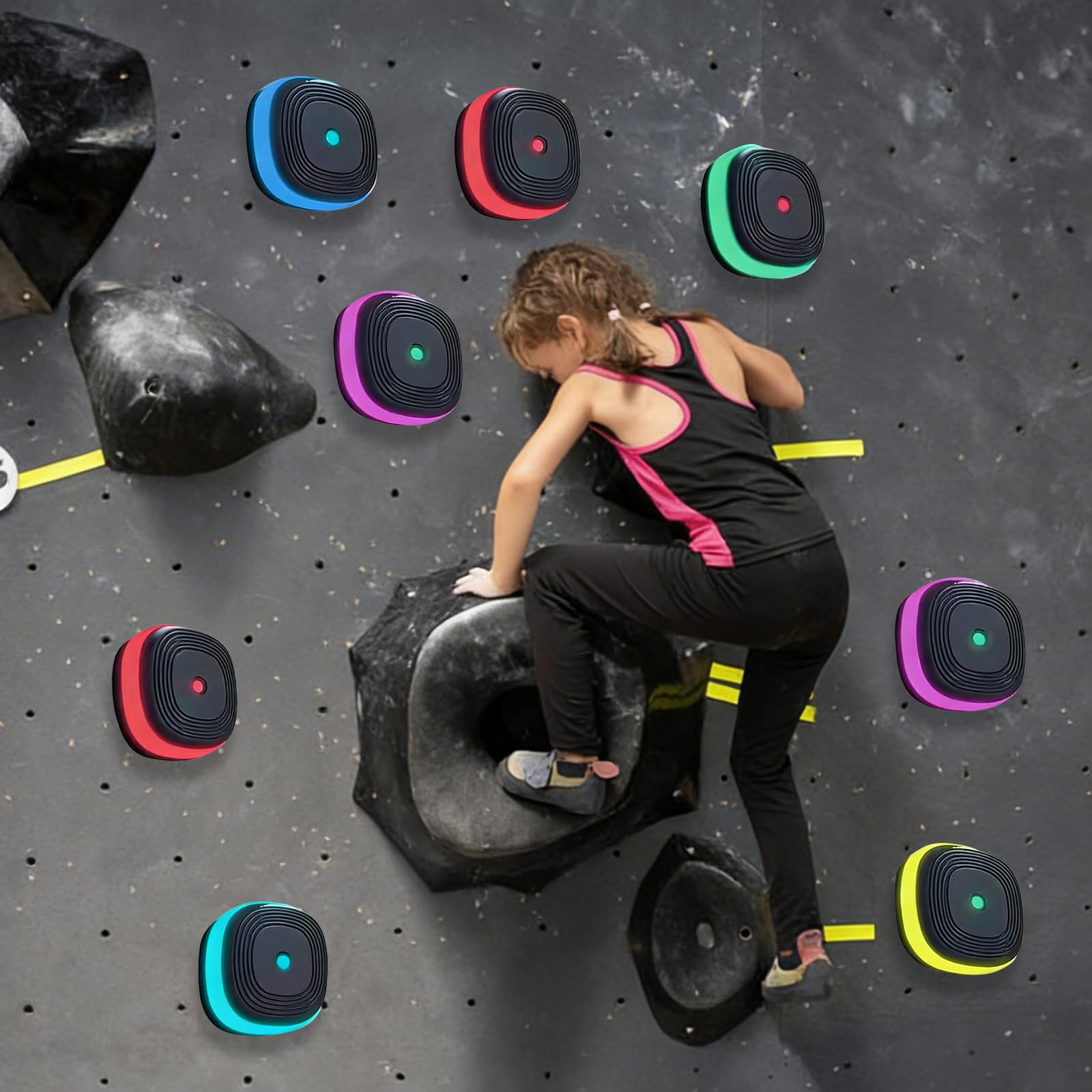 Luces de entrenamiento de reacción, 10 modos, kit de entrenamiento de agilidad de reacción, luces de reacción de velocidad con cargador USB, máquina de boxeo Bluetooth para velocidad de fitness