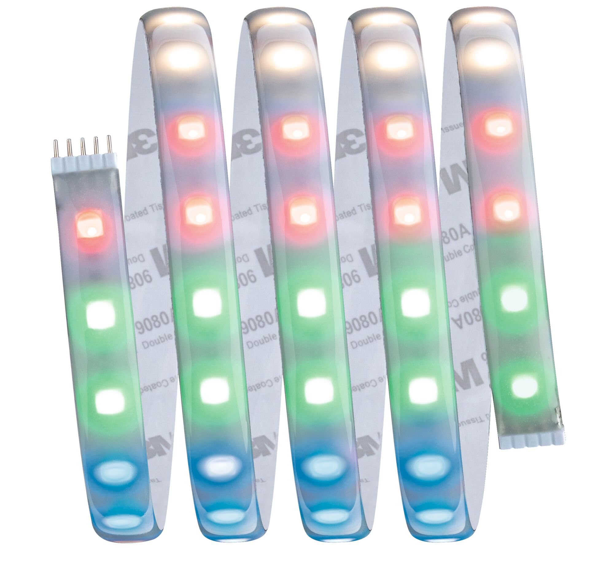 Paulmann 70627 Juego básico MaxLED RGBW strip LED con recubrimiento 15 m tira de luz 18 W con función de cambio de color mando a distancia incluido