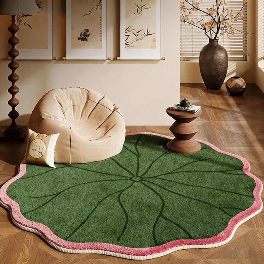 Tapis imprimé multicolore antidérapant lavable en machine pour le salon