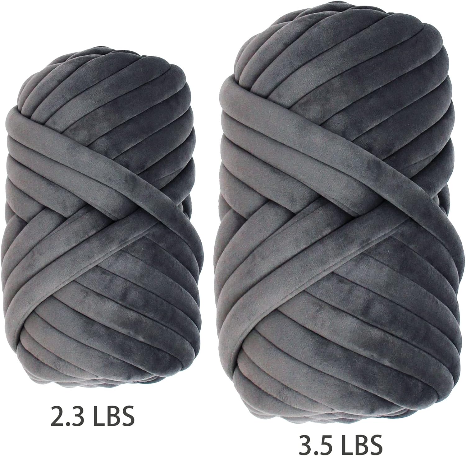 Casaphoria Chunky Yarn for Hand & Arm Knitting, Super Soft Giant Yarn for DIY Blankets & Pillows (Dark Grey, 2.3Lbs/47Yards)