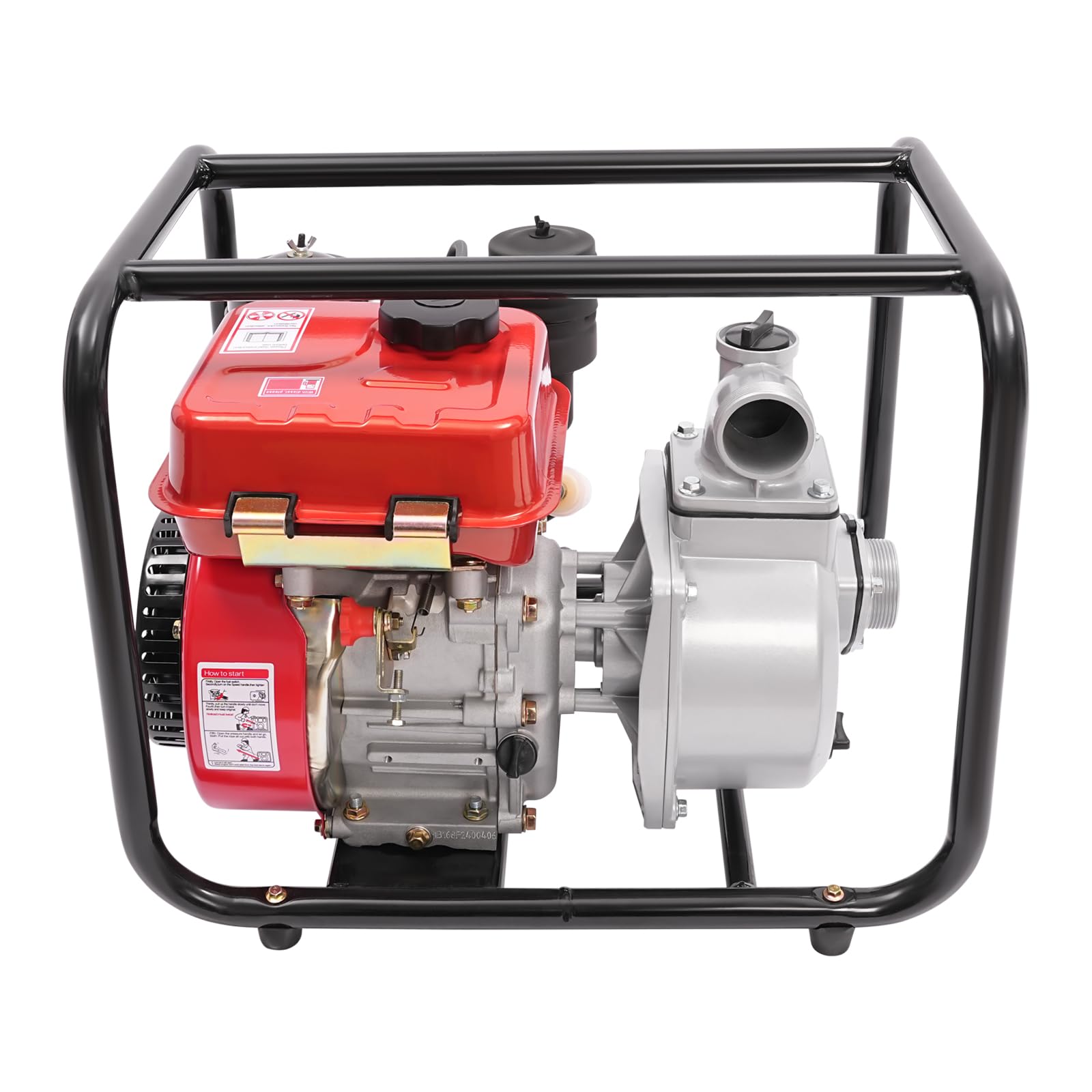 Diesel Engine Water Pump, 2-inch 131.23ft ³/h 85ft Lift, 23ft Suction, 196CC 4-Stroke Portable High Pressure Diesel Powered Trash Water Transfer Pump Garden Farm Irrigation Pump for Irrigation Pool