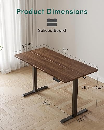 Miniatura 124 de FEZIBO - Escritorio eléctrico ajustable para trabajar sentado o de pie, 40 x 24 pulgadas, para oficina en casa, escritorio ergonómico para Negro