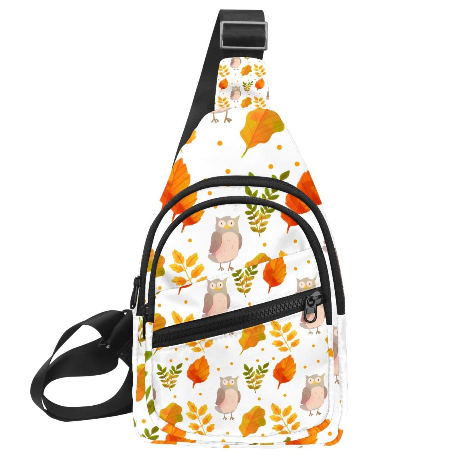 Bolsa de mensajero con correa ajustable y estampado artístico multicolor de 30x18 cm 7