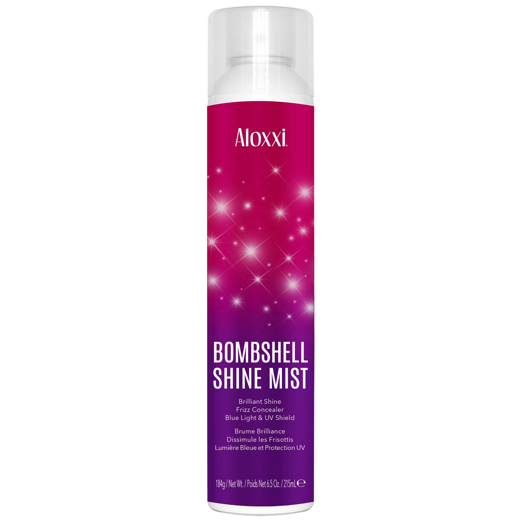 ALOXXI Bombshell Shine Mist Weightless Finishing Spray for Brilliant Shine Frizz Control and UV Protection, 6.5 Oz