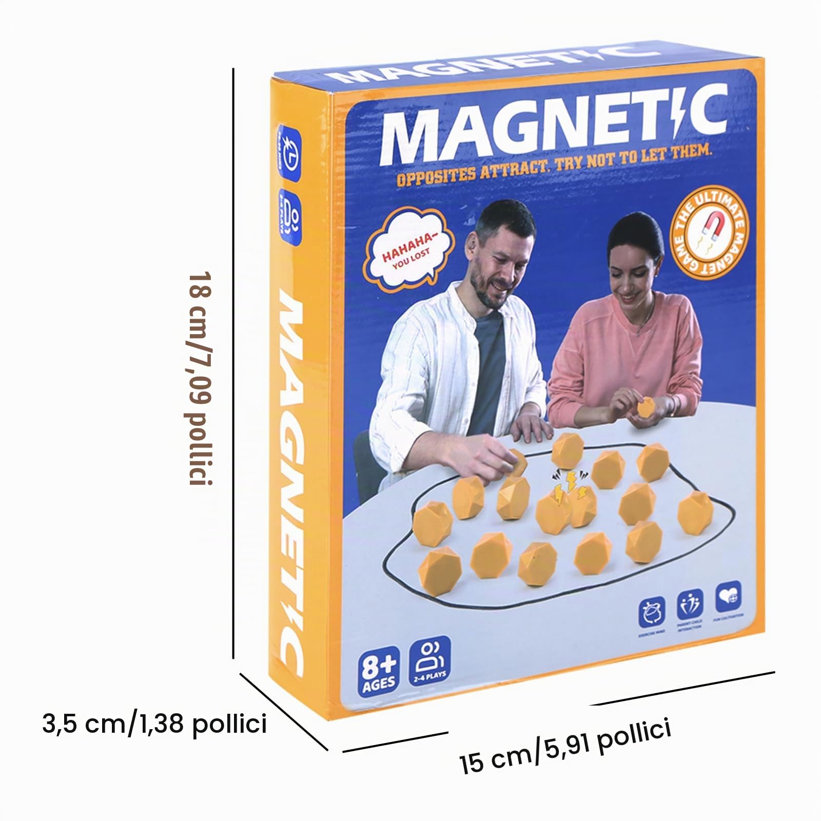 CHANGYUE Gioco di scacchi magnetico da tavolo strategico, set interattivo per bambini e adulti (Oro) (B)