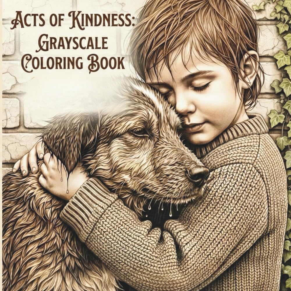 Acts of Kindness: Grayscale Coloring Book: Building Empathy, Friendship, and Emotional Awareness