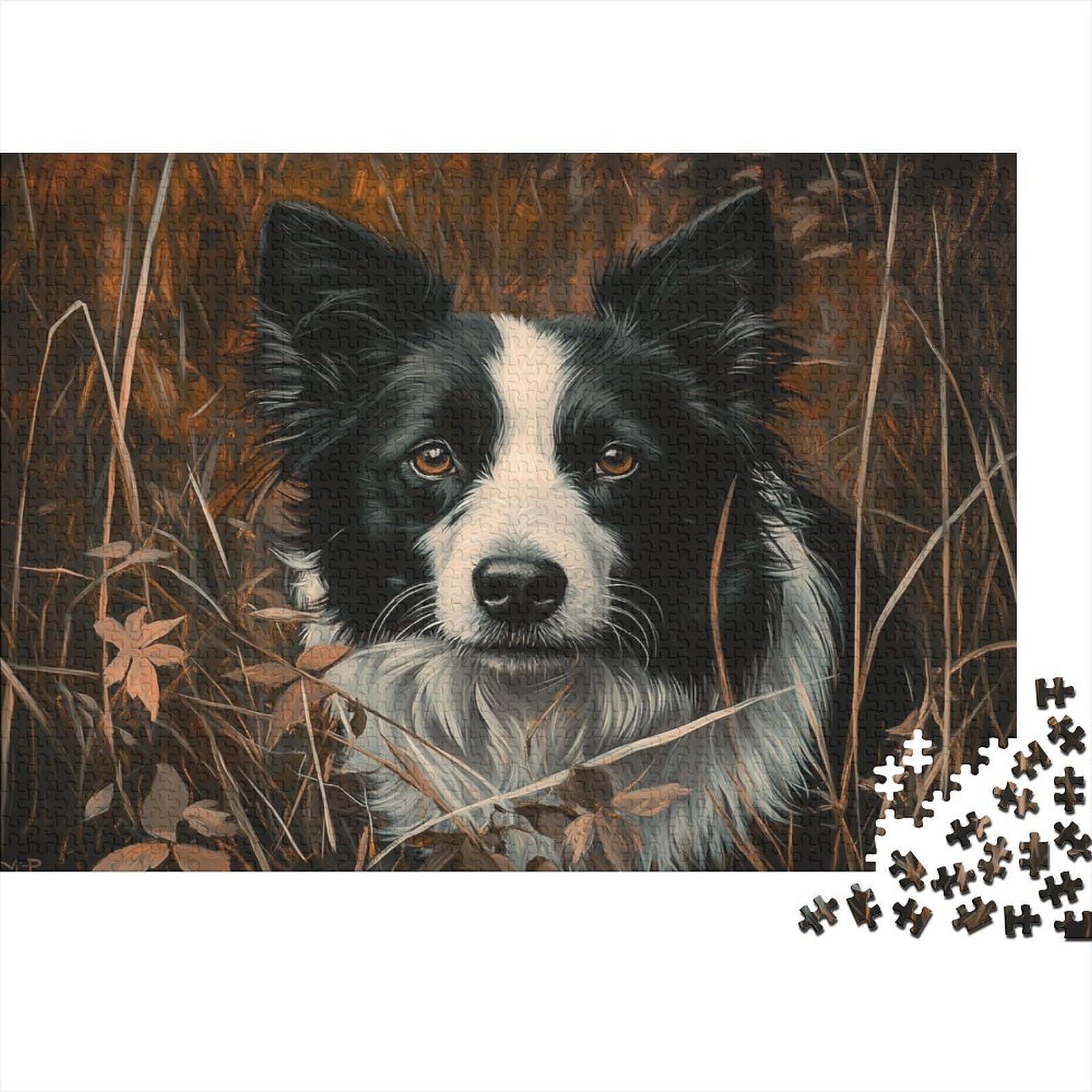 Border Collie Dog 1000 Piece Jigsaw Puzzle Game 38x26cm/1000pcs
