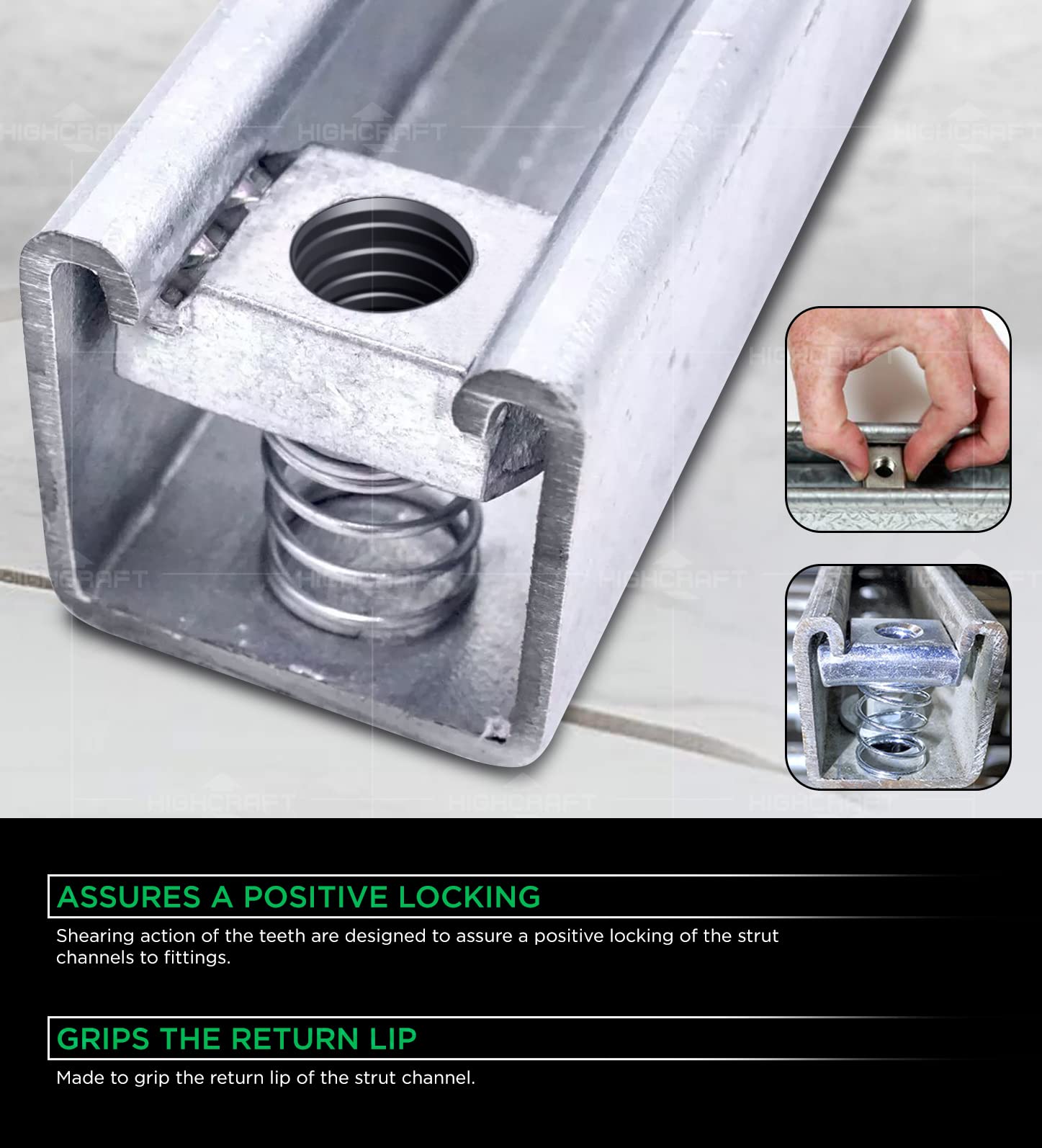 Snapklik.com : Highcraft OTDI-A34 1/2 Inch Thread X 1-3/8 Inch Strut ...