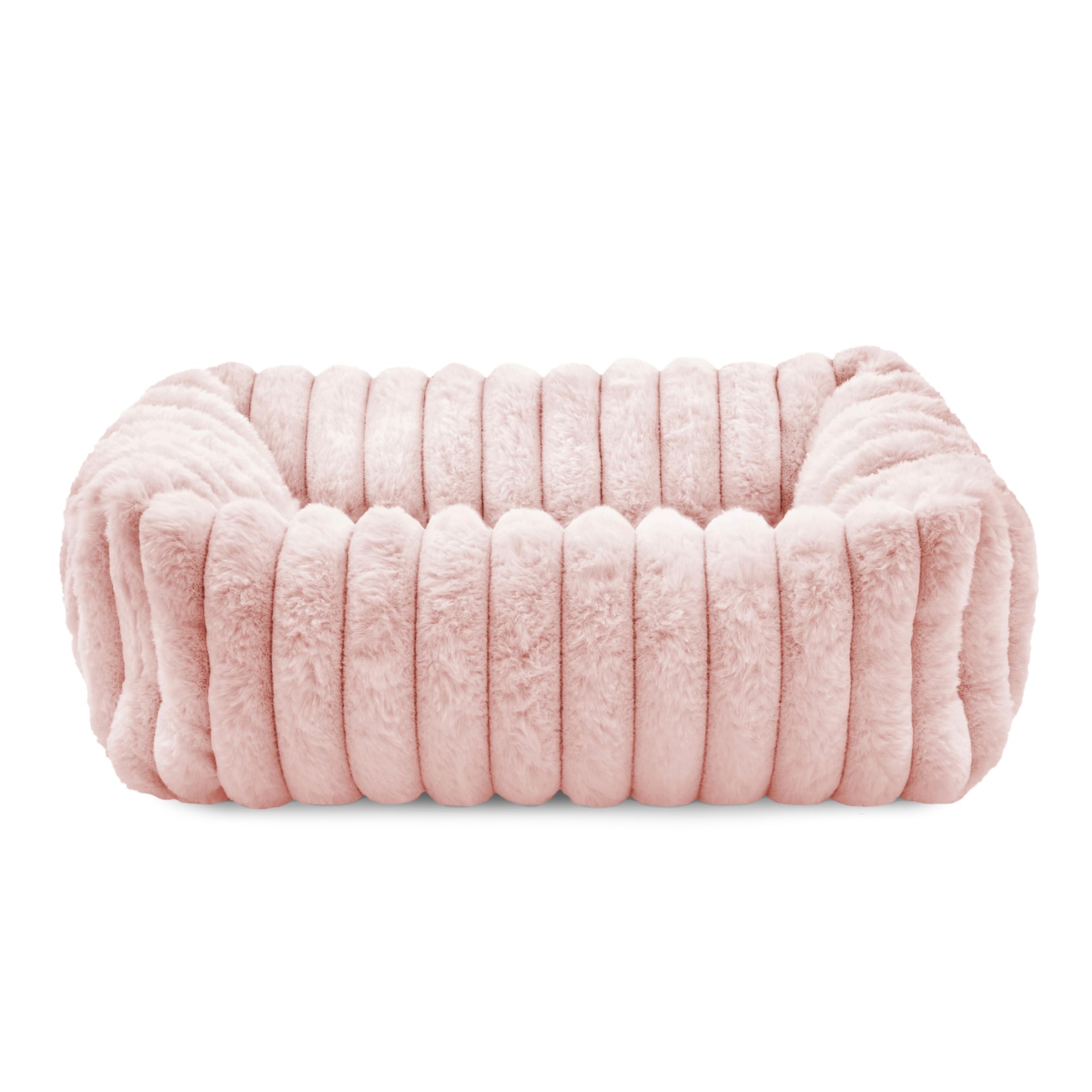 Record - Caseta Rectangular Comfit para Perros y Gatos. Cama para Animales Suave y acogedora de Felpa. Medidas 60 x 50 x 17 (alt.) cm, Color Rosa