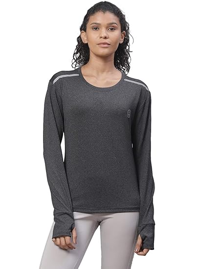 Women's Round Neck Full Sleeves Gym Sports T-Shirt