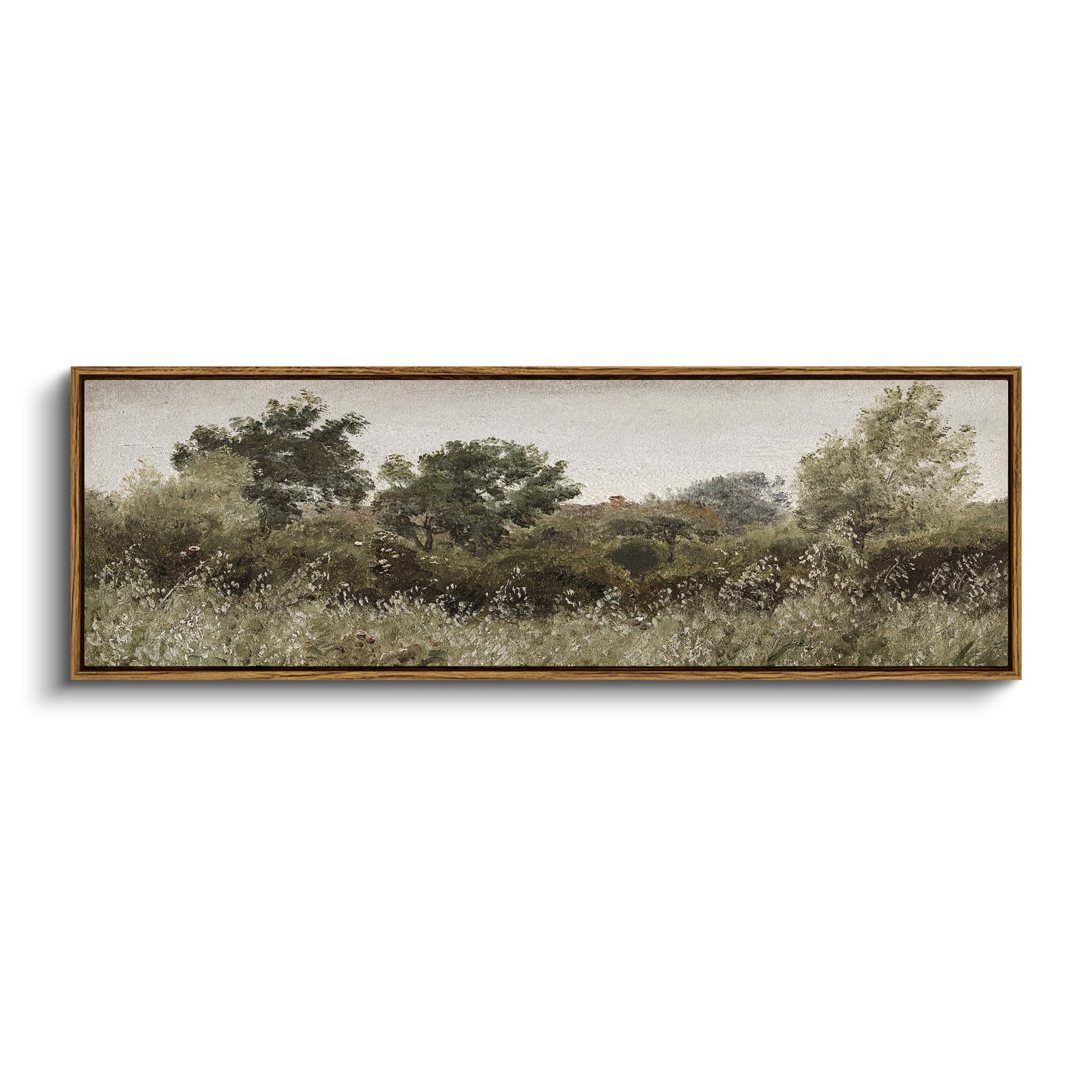 InSimSea Extra große Vintage-Wandkunst Leinwanddrucke Graslandschaftsgemälde 30,5 x 91,4 cm