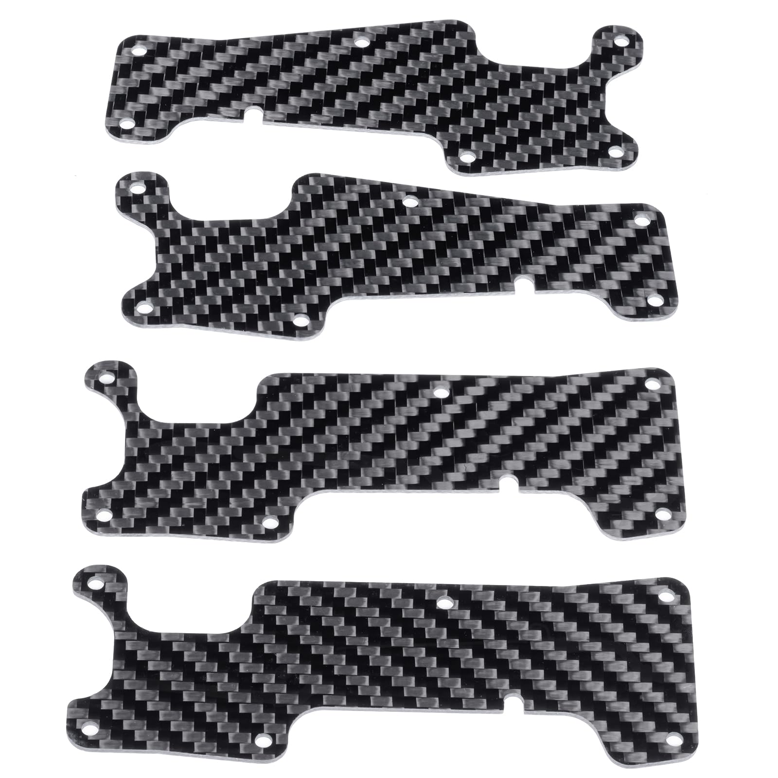 JGGZONE Front & Rear Suspension Arm Covers Carbon Fiber Dust Cover Proof Protection Plate for 1/8 Tra-xxas Sledge 4WD Monster Truck Upgarde Parts