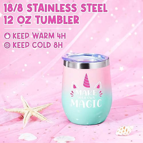 Miniatura 5 de Regalos de unicornio para niñas de 4 a 6, 7, 8, 9 y 10 años, regalos de cumpleaños de San Valentín con manta que brilla en la oscuridad, juguetes