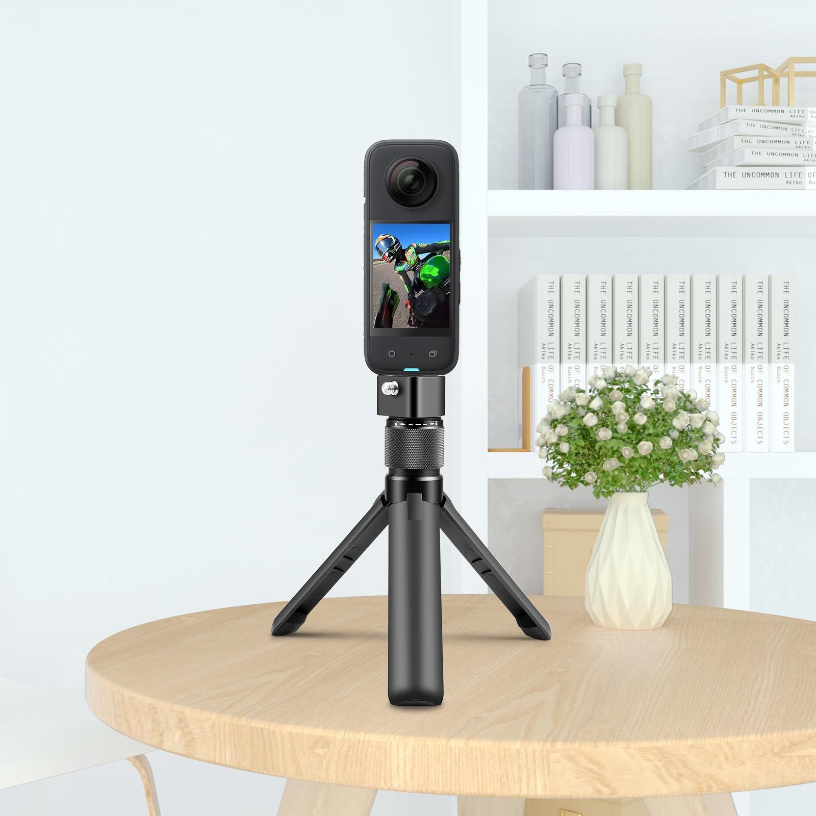 PULUZ Bullet Time Handle Treppiede Impugnatura Rotante per Insta 360 X4/X3, DJI Pocket 3, GoPro, Desktop Treppiede Stand Action Camera Selfie Stick