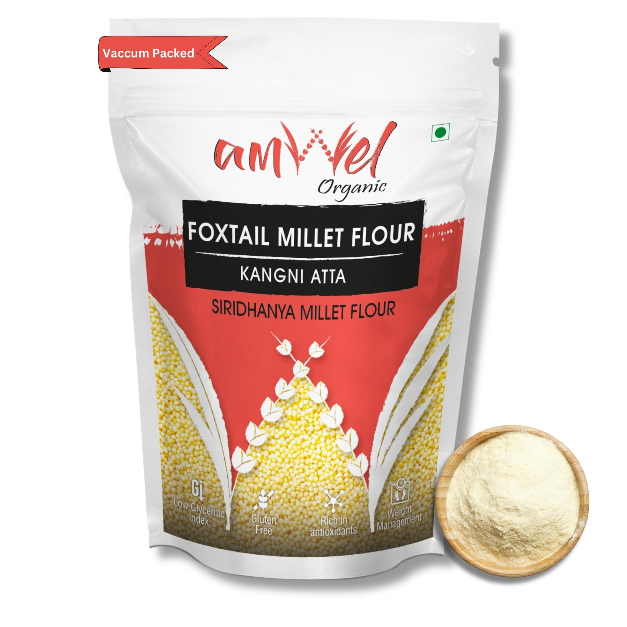 Amwel Organic Foxtail Millet Flour | 450g x 2 pc | Kangni, Thinai, Kang, Rala Atta | Siri Dhanya Millets Flour | Low GI Gluten Free Diabetic Friendly Fiber Rich Food for Health & Weight Loss | Vaccum Packed (B0BYVM4N7T) Amazon Price History, Amazon Price Tracker