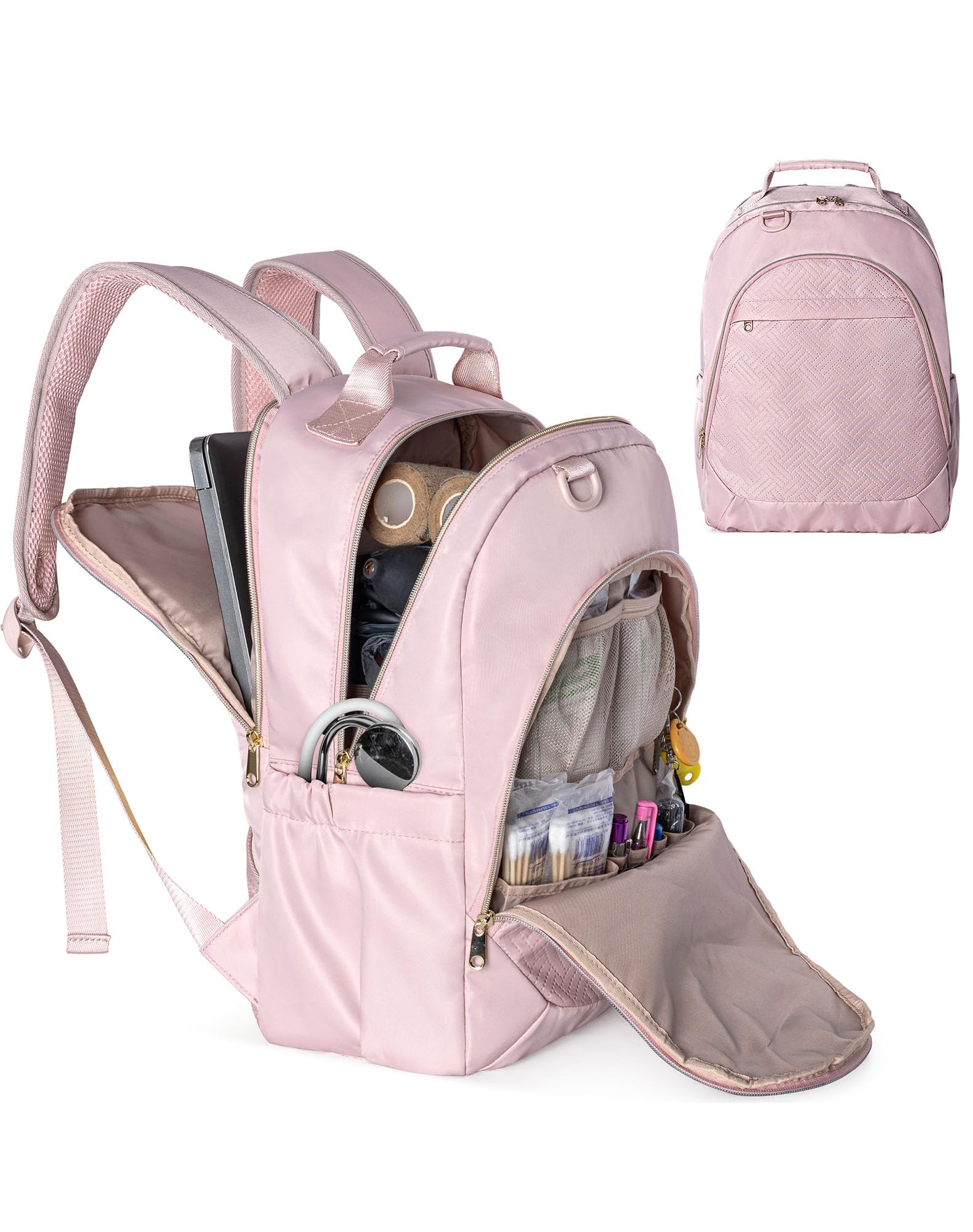 Fasrom Nurse Bag Backpack for Work Women with USB Charging Hole, Home Health Clinical Bag with Laptop Compartment for Nursing Staff, Medical