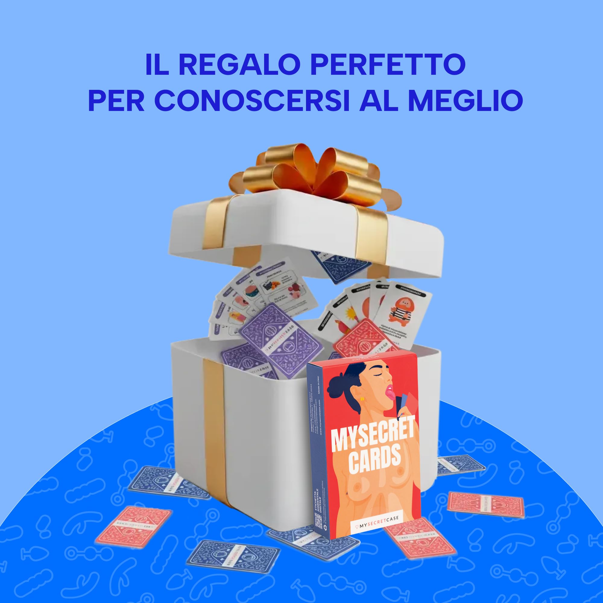 MySecretCase Giochi Erotiici per Coppie - 60 Carte 3 Livelli Conosciamoci, Scopriamoci, Spogliamoci Sexytoysys Coppia Carte Sessuali di Coppia Giochi per Adulti Sexy