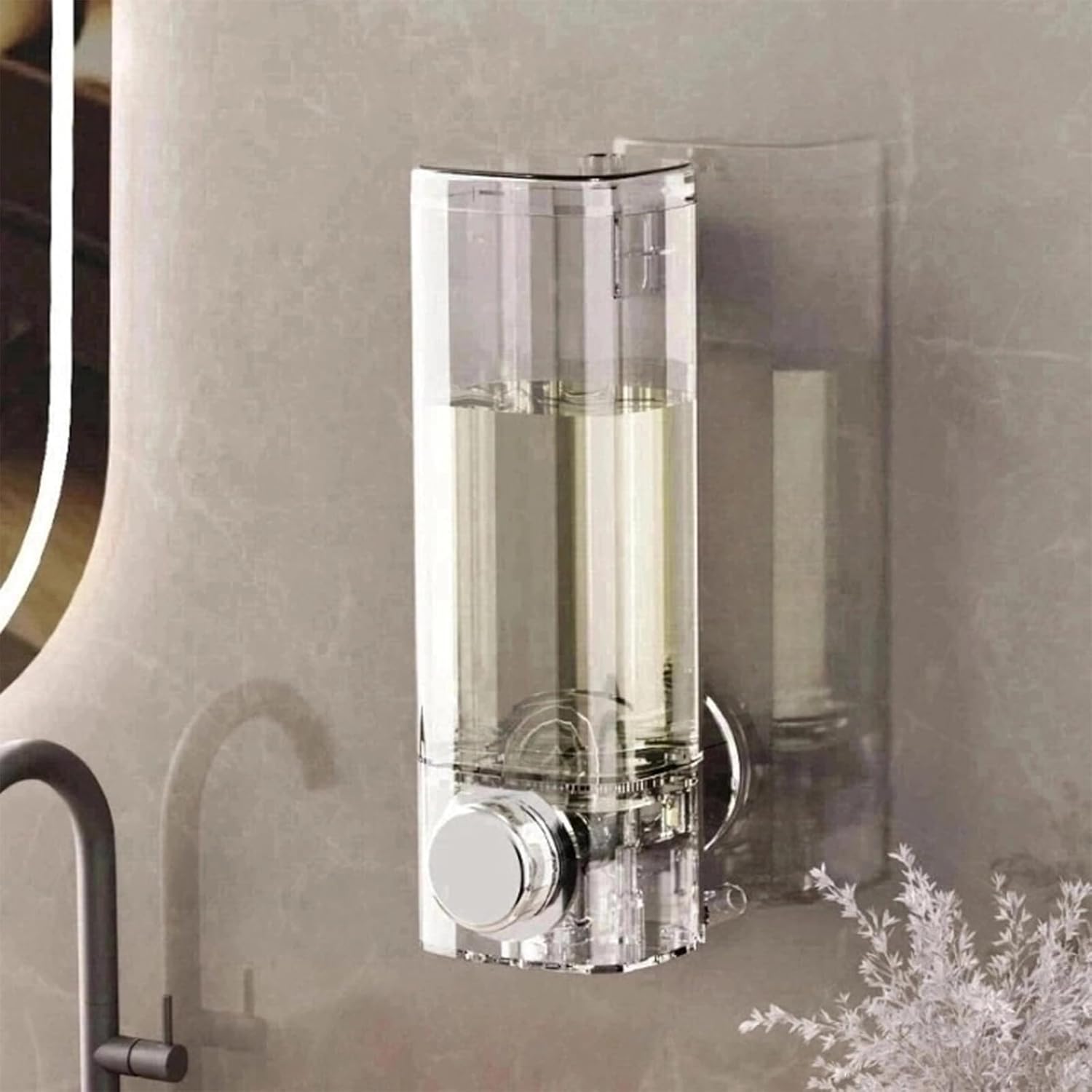 Amazon.com: Generic Suction Cup Soap Dispenser, 16oz/450ml Wall Mount Shower Soap Dispenser, No ...