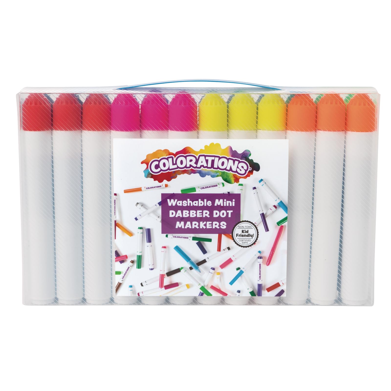 Mini dabber dot markers Colorations pour peindre sans tache, kit de feutre éponge lavable