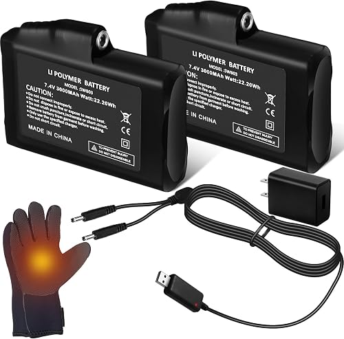 Relaxweex 4 Pcs 7.4 Volt 3000MAH Rechargeable Li-ion Battery and 8.4 Volt Dual H