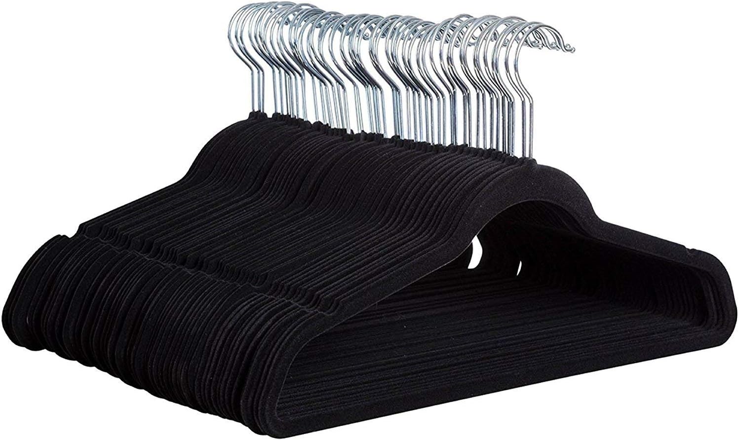 Premium Black Velvet Hangers 30 Pack Ultra Thin Space Saving Suit