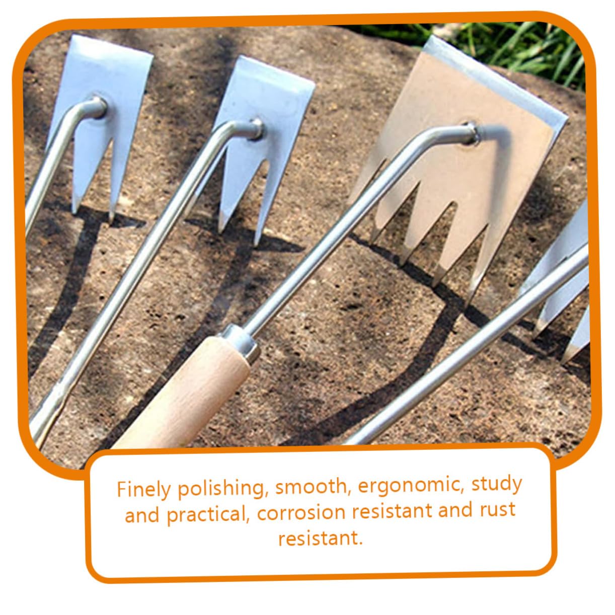 BESPORTBLE 3 Pz diserbante Manuale diserbo ergonomico rastrello per arbusti parà Forbice Giardinaggio Kit Giardinaggio diserbanti manuali Mano di Giardinaggio di Acciaio Inossidabile