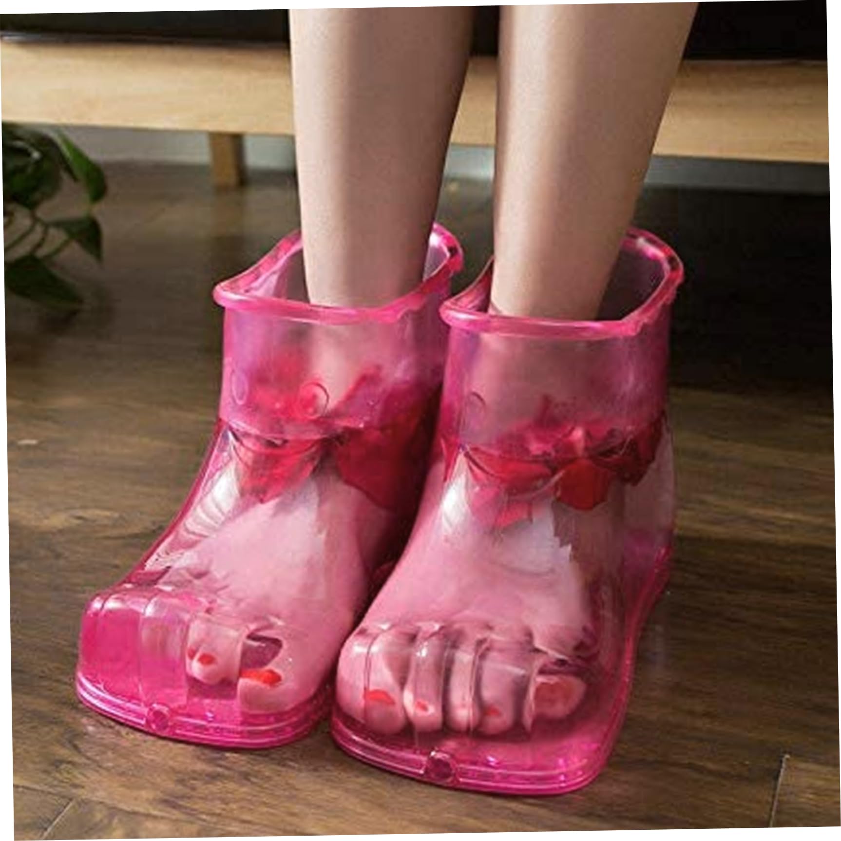 Bassin du pied pour tremper les pieds couverture complète des chaussures de bain à pied avec des points de massage faciles à utiliser le trempage portable pour se relaxer et auto-soif ..