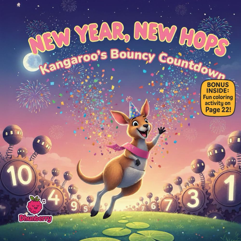 New Year, New Hops: Kangaroo’s Bouncy Countdown — A Rhyming Picture Book About Confidence, Courage & New Year Fun