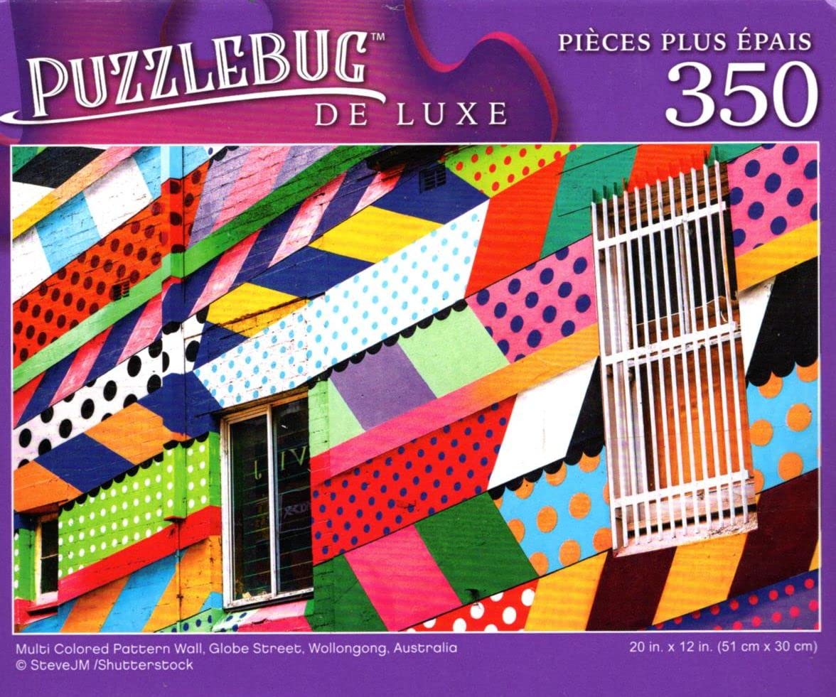 Multi Colored Pattern Wall,Globe Street, Wollongong, Australia - 350 Pieces Jigsaw Puzzle for Age 14+