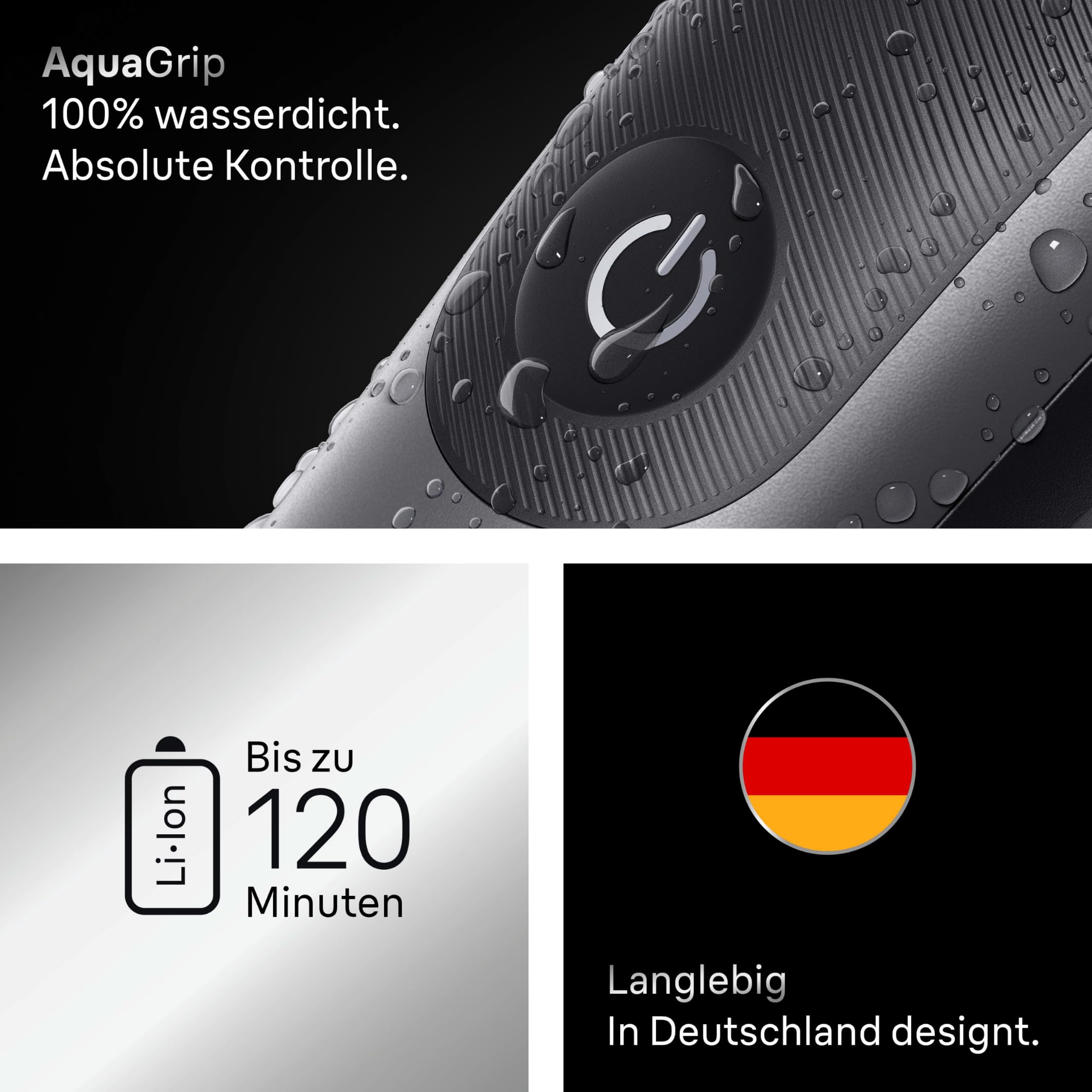 Braun Bundle mit All-in-One Series 7, 12-in-1 Multigroom Kopf und Körper, 120 Min Akku, 14 Längen (3–21 mm), Wasserdicht, AIO7545, Grau + Series XT3 Gesicht & Körper, Wasserdicht, XT3200, Schwarz